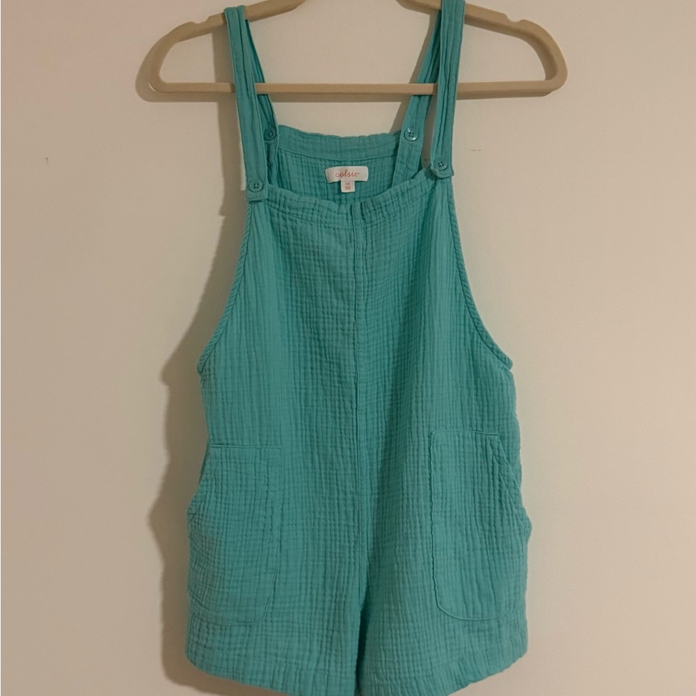 Colsie Turquoise Sleeveless Jumpsuit Romper